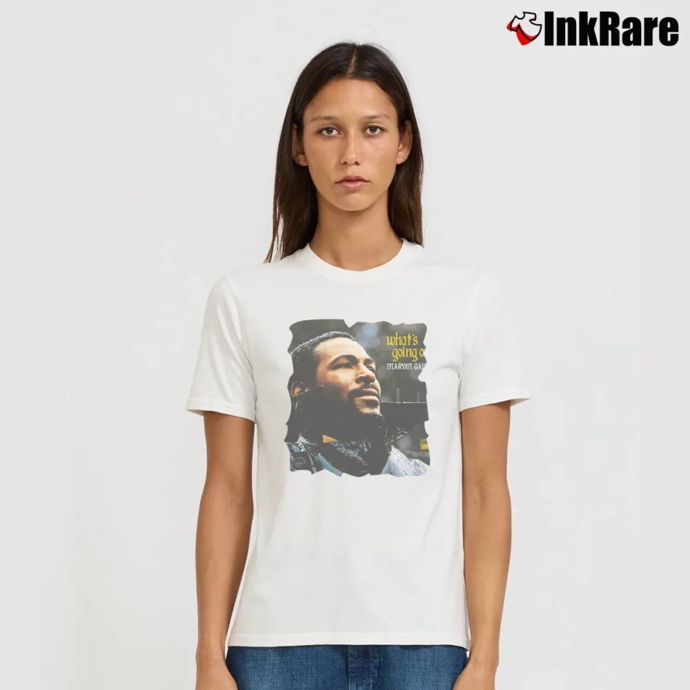 Women’s Marvin Gaye Whats Going On Signature T-Shirt in white | Soft, Flattering Fit