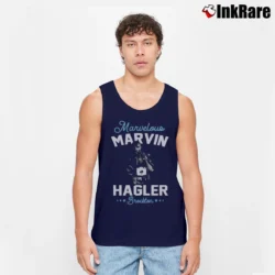 Men’s Marvin Hagler Marvelous Boxing Tribute Tank Top in navy | Breathable, Active-Friendly Design