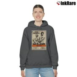 Women’s Marvin Hagler Vs Hearns Fight Cozy Hoodie in charcoal | Warm, Structured, Stylish
