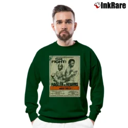 Men’s Marvin Hagler Vs Hearns Fight Crewneck Sweatshirt in forest green | Cozy Fabric, Clean Style