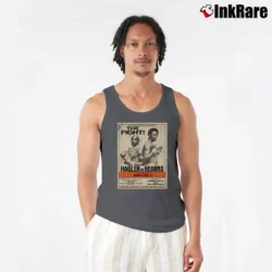 Men’s Marvin Hagler Vs Hearns Fight Tank Top in charcoal | Breathable, Active-Friendly Design