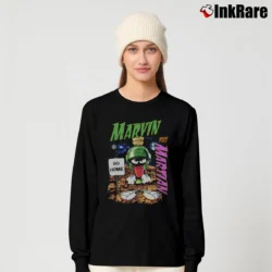 Women’s Marvin The Martian Go Home Looney Tunes Long-Sleeve Top in black | Sleek, Versatile, All-Season