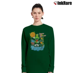 Women’s Marvin The Martian In Yo Face 90s Looney Tunes Long-Sleeve Top in forest green | Sleek, Versatile, All-Season