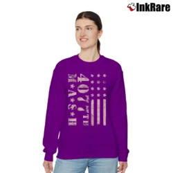 Women’s Mash 4077th Cream Flag Green Relaxed Sweatshirt in purple | Soft, Laid-Back Vibe
