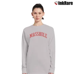 Women’s Masshole Arched Red Statement Long-Sleeve Top in sport grey | Sleek, Versatile, All-Season