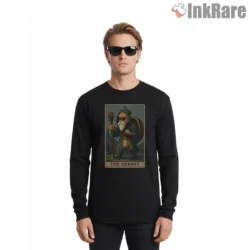 Master Roshi Hermit Arcane Wanderer Card Shirt on black long sleeve shirt for men graphic tee