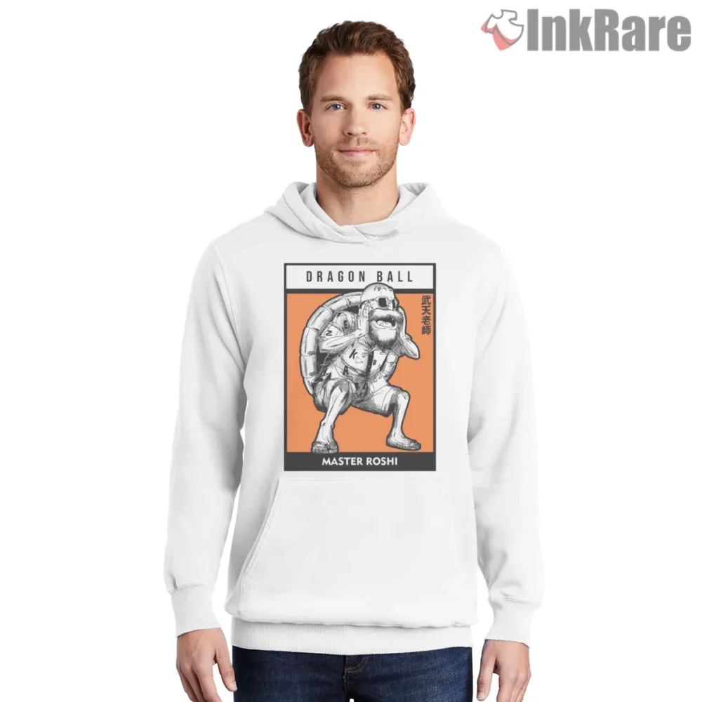 Master Roshi Turtle School Vintage Poster Shirt on white hoodie for men graphic tee
