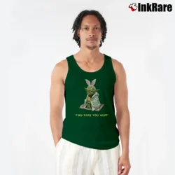 Men’s Master Yoda Find Eggs You Must Funny Star Wars Easter Tank Top in forest green | Breathable, Active-Friendly Design