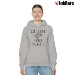 Women’s Matching King Queen In The North Dragon Thrones Classic Cozy Hoodie in sport grey | Warm, Structured, Stylish