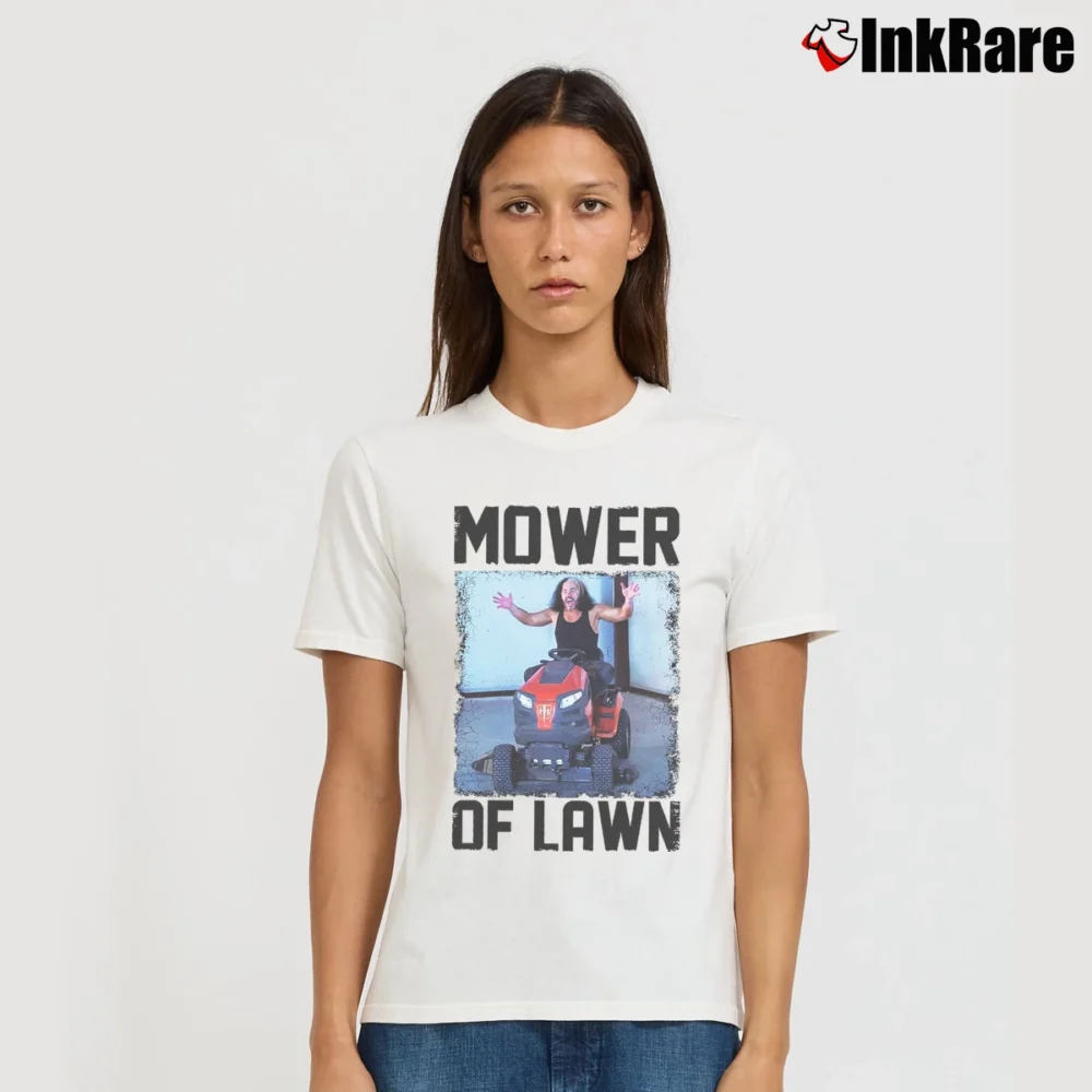 Women’s Matt Hardy Mower Of Lawn Funny Signature T-Shirt in white | Soft, Flattering Fit