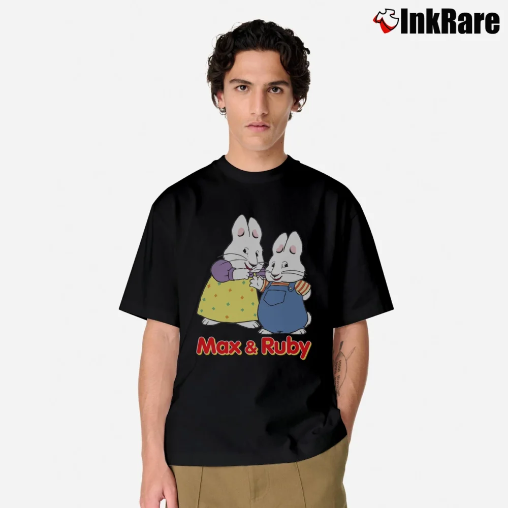 Men’s Max And Ruby Custom Cartoon Classic T-Shirt in black | Soft, Breathable Everyday Wear