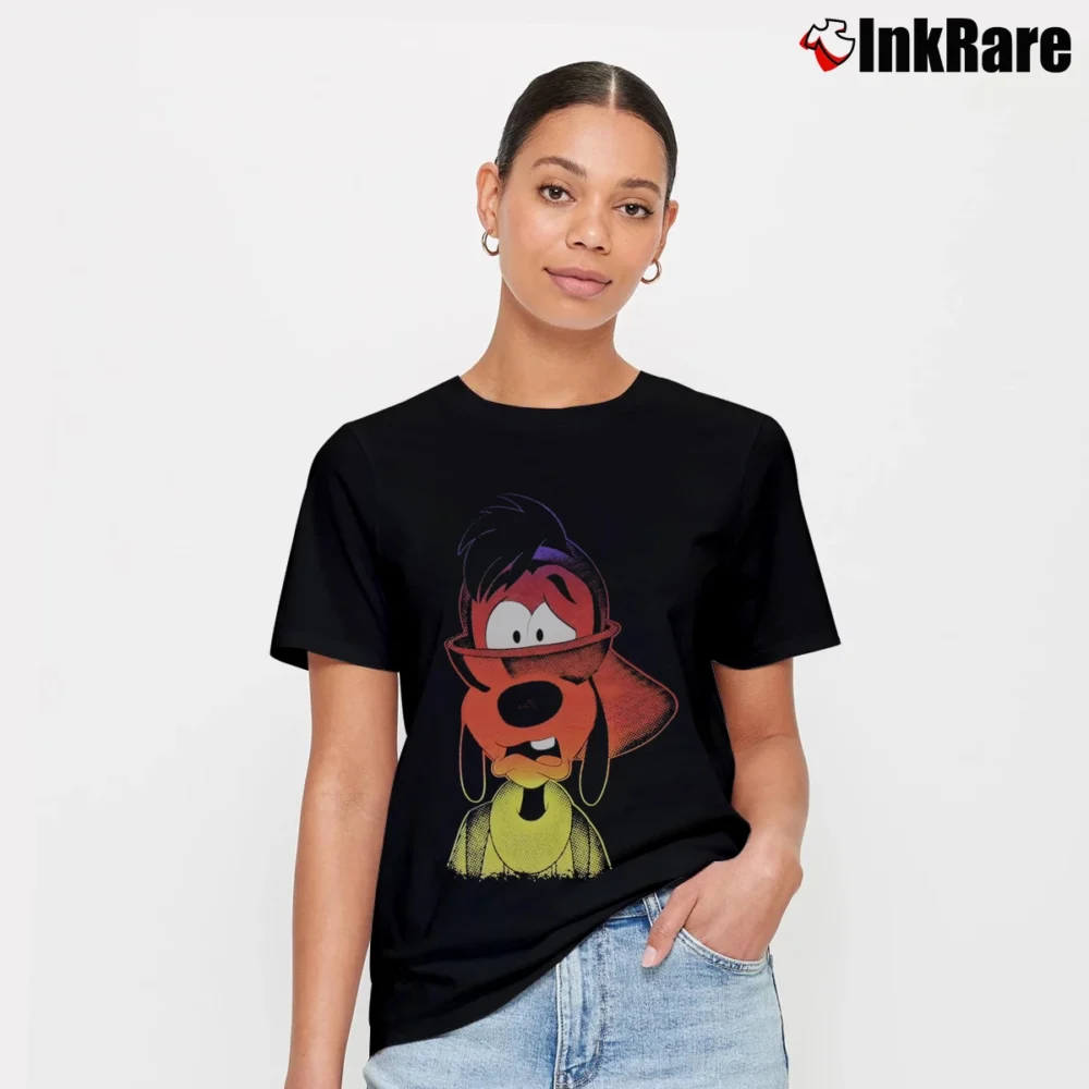 Women’s Max Goof Sunglasses Disney Signature T-Shirt in black | Soft, Flattering Fit