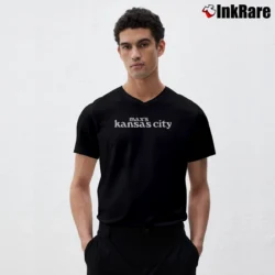 Men’s Max's Kansas City Music Classic V-Neck Tee in black | Sharp, Breathable, Everyday Staple