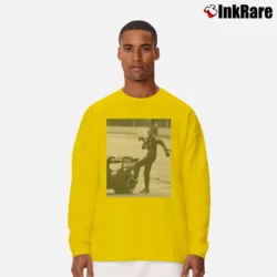 Men’s Max Verstappen Kicking the Tire Long-Sleeve Shirt in yellow | Sleek, Lightweight, Year-Round Wear