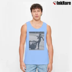 Men’s Max Verstappen Kicking the Tire Tank Top in light blue | Breathable, Active-Friendly Design