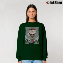 Women’s mayday parade emo pop punk band Relaxed Sweatshirt in forest green | Soft, Laid-Back Vibe