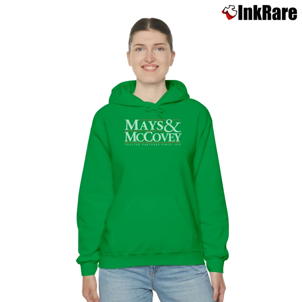 Women’s Mays And McCovey Since 1959 Cozy Hoodie in irish green | Warm, Structured, Stylish