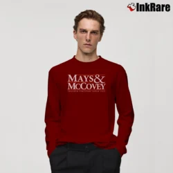 Men’s Mays And McCovey Since 1959 Long-Sleeve Shirt in maroon | Sleek, Lightweight, Year-Round Wear
