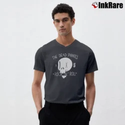 Men’s Mc Bess Graphic V-Neck Tee in charcoal | Sharp, Breathable, Everyday Staple