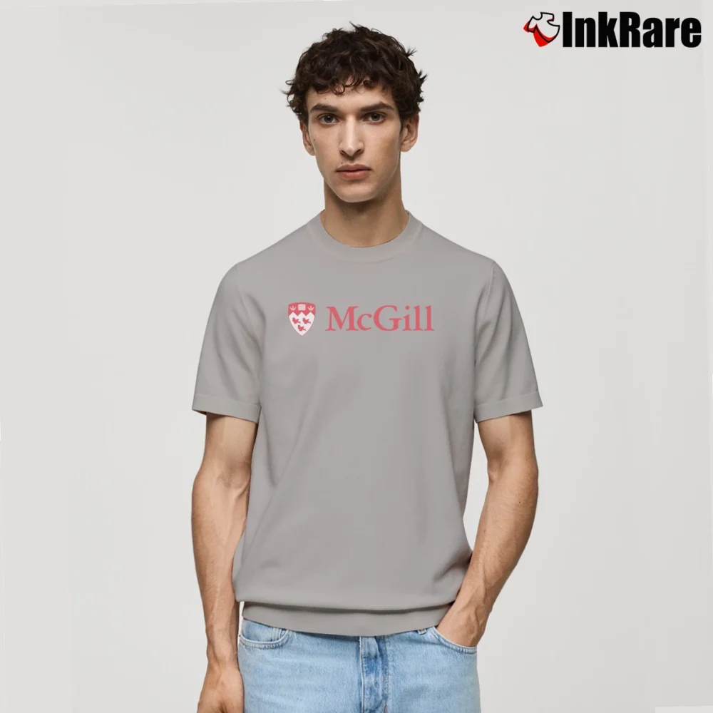 Men’s Mcgill University Logo Classic T-Shirt in sport grey | Soft, Breathable Everyday Wear