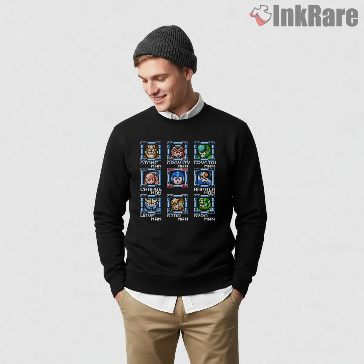 Mega Man 5 Stage Select Classic Grid Shirt Mega Man 5 Stage Select Classic Grid Shirt on graphic shirt for men graphic tee