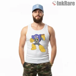 Mega Man Air Man Classic Robot Master Shirt on white tank top for men graphic tee