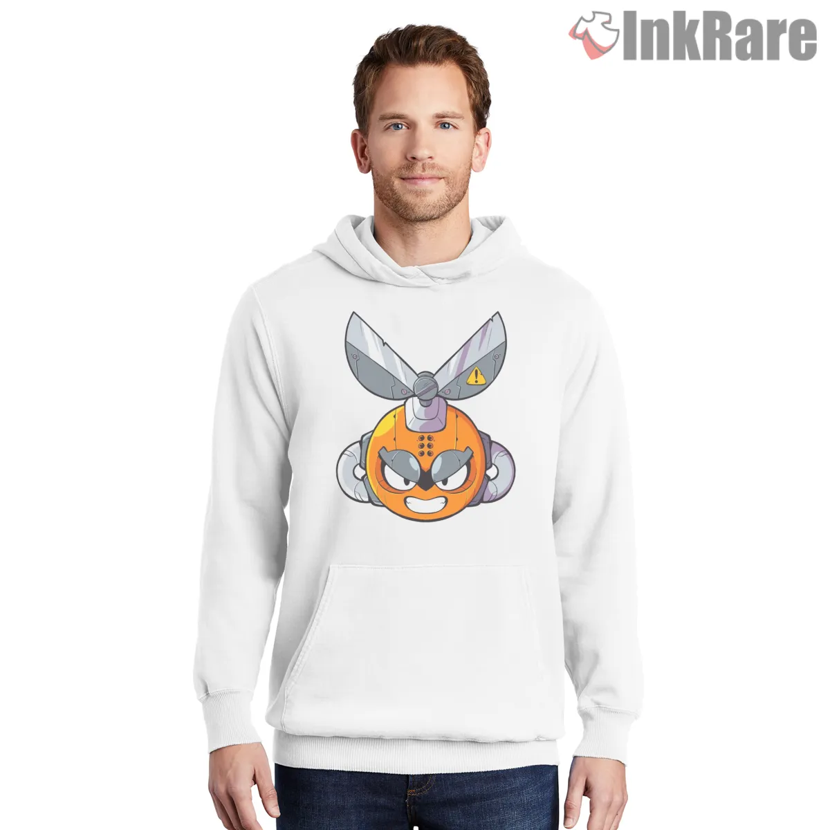 Mega Man Cut Man Blade Helmet Boss Shirt on white hoodie for men graphic tee