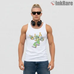 Mega Man Dynamo Man Electric Power Core Shirt on white tank top for men graphic tee