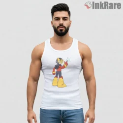 Mega Man Elec Man Lightning Power Classic Shirt on white tank top for men graphic tee