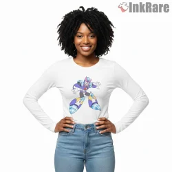Mega Man Freeze Man Ice Crystal Armor Shirt on white long sleeve shirt for women graphic tee