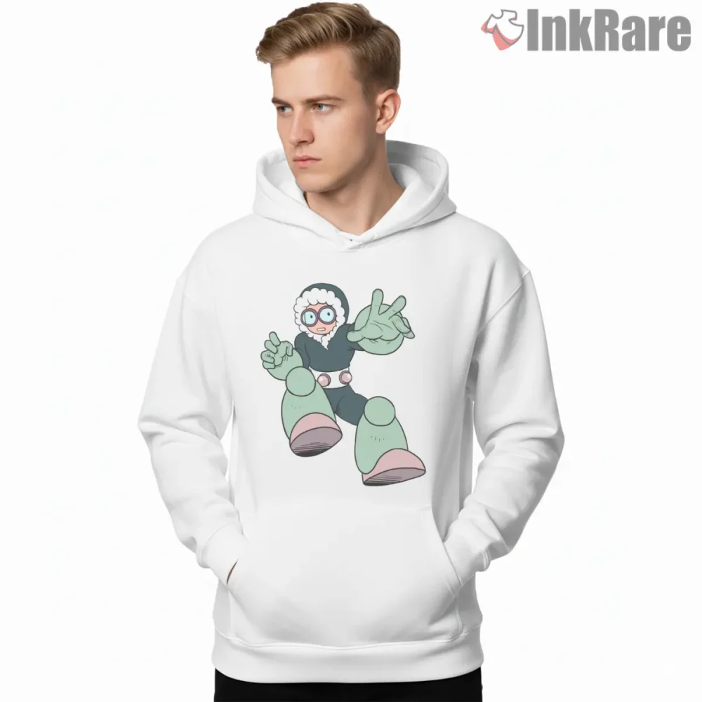 Mega Man Ice Man Ruby Spears Cartoon Style Shirt on white hoodie for men graphic tee
