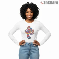 Mega Man Iris Anime Style Character Shirt on white long sleeve shirt for women graphic tee