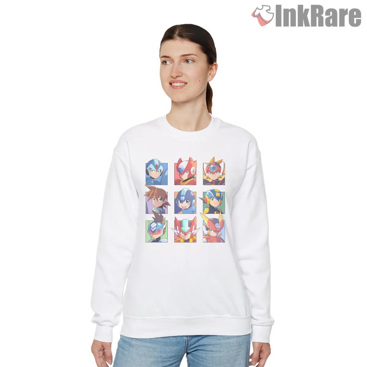 Mega Man Legacy Heroes Portrait Grid Shirt Mega Man Legacy Heroes Portrait Grid Shirt on graphic shirt for women graphic tee