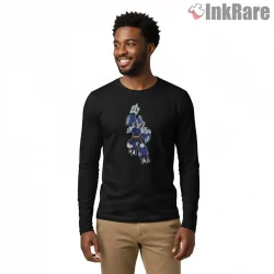 Mega Man Ocean Man Water Armor Hero Shirt on black long sleeve shirt for men graphic tee