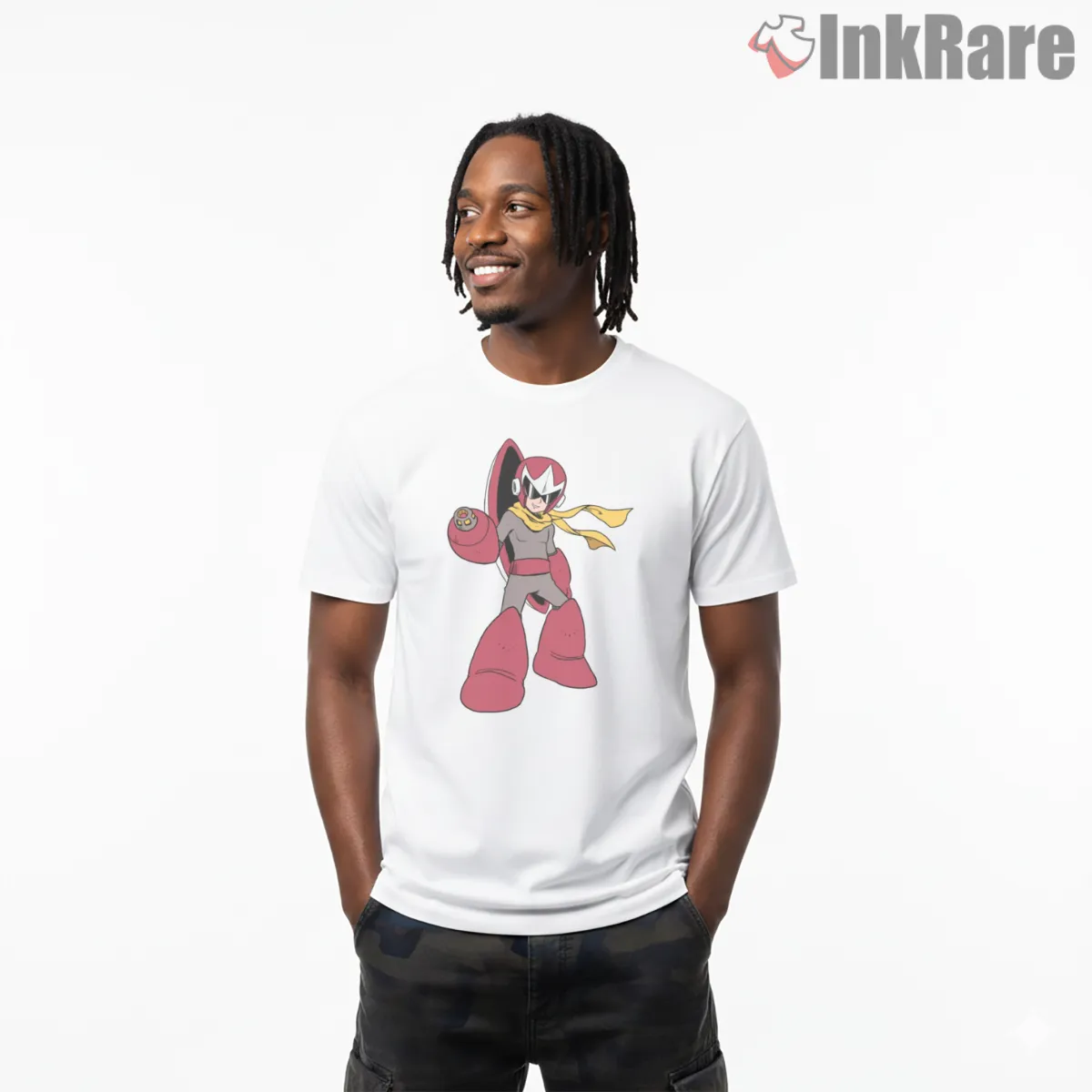 Mega Man Proto Man Classic Brother Rival Short Sleeve White Mega Man Proto Man Classic Brother Rival Shirt on white short sleeve shirt for men graphic tee