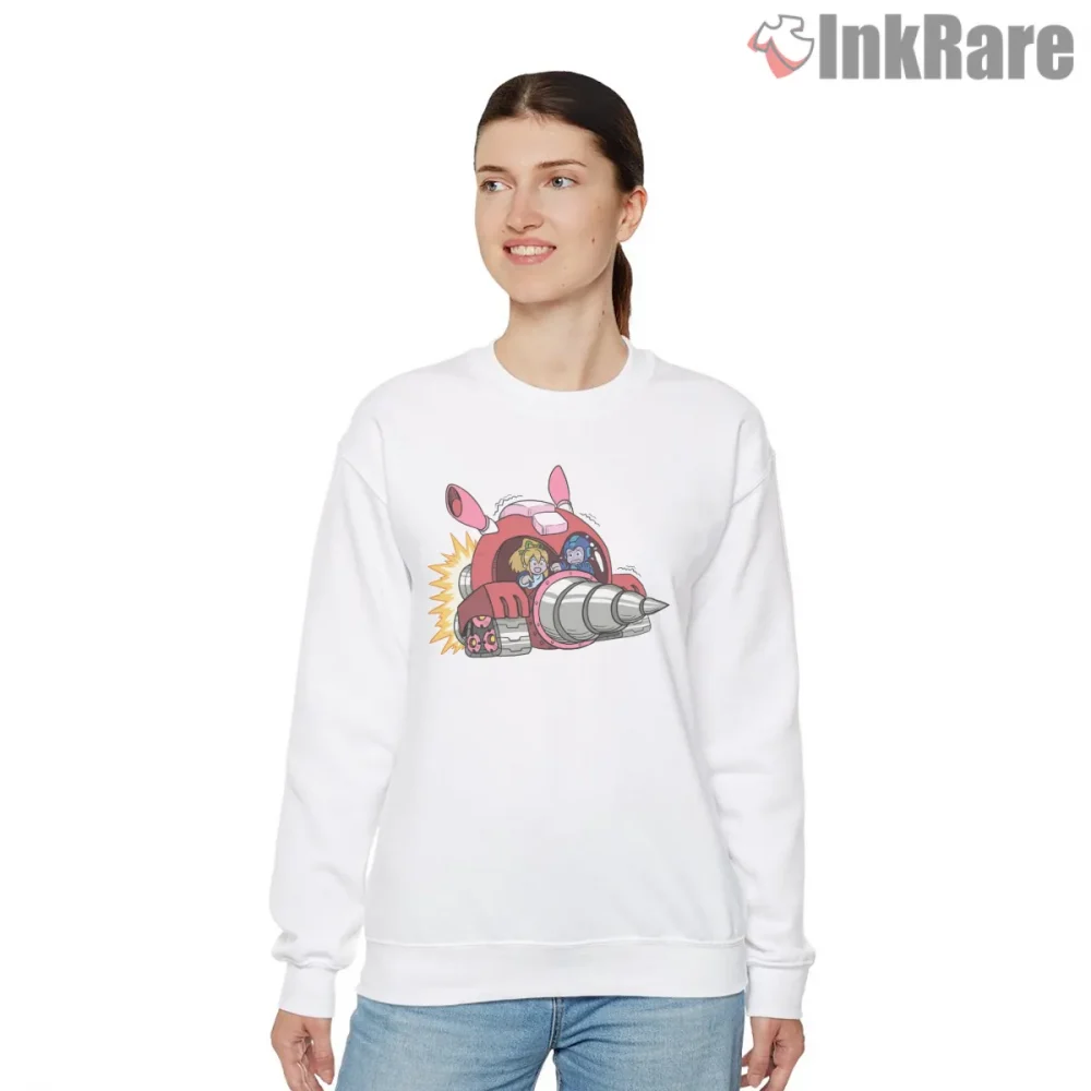 Mega Man Rush Drill Vehicle Action Companion Shirt on graphic shirt for women graphic tee