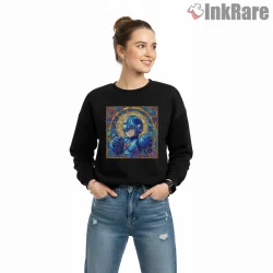 Mega Man Stained Glass Hero Art Shirt on graphic shirt for women graphic tee