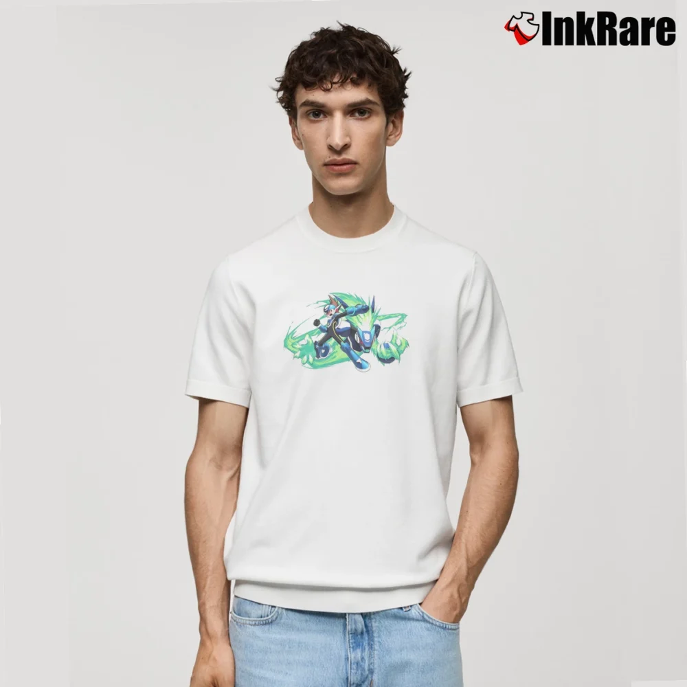 Men’s Mega Man Star Force Art Classic T-Shirt in white | Soft, Breathable Everyday Wear