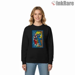 Mega Man X Maverick Hunters Stained Glass Duo Shirt on graphic shirt for women graphic tee
