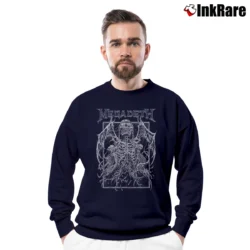 Men’s megadeath vic rising metal graphic Crewneck Sweatshirt in navy | Cozy Fabric, Clean Style