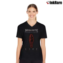 Women’s megadeth countdown to extinction album cover V-Neck Tee in black | Chic Neckline, Soft Texture