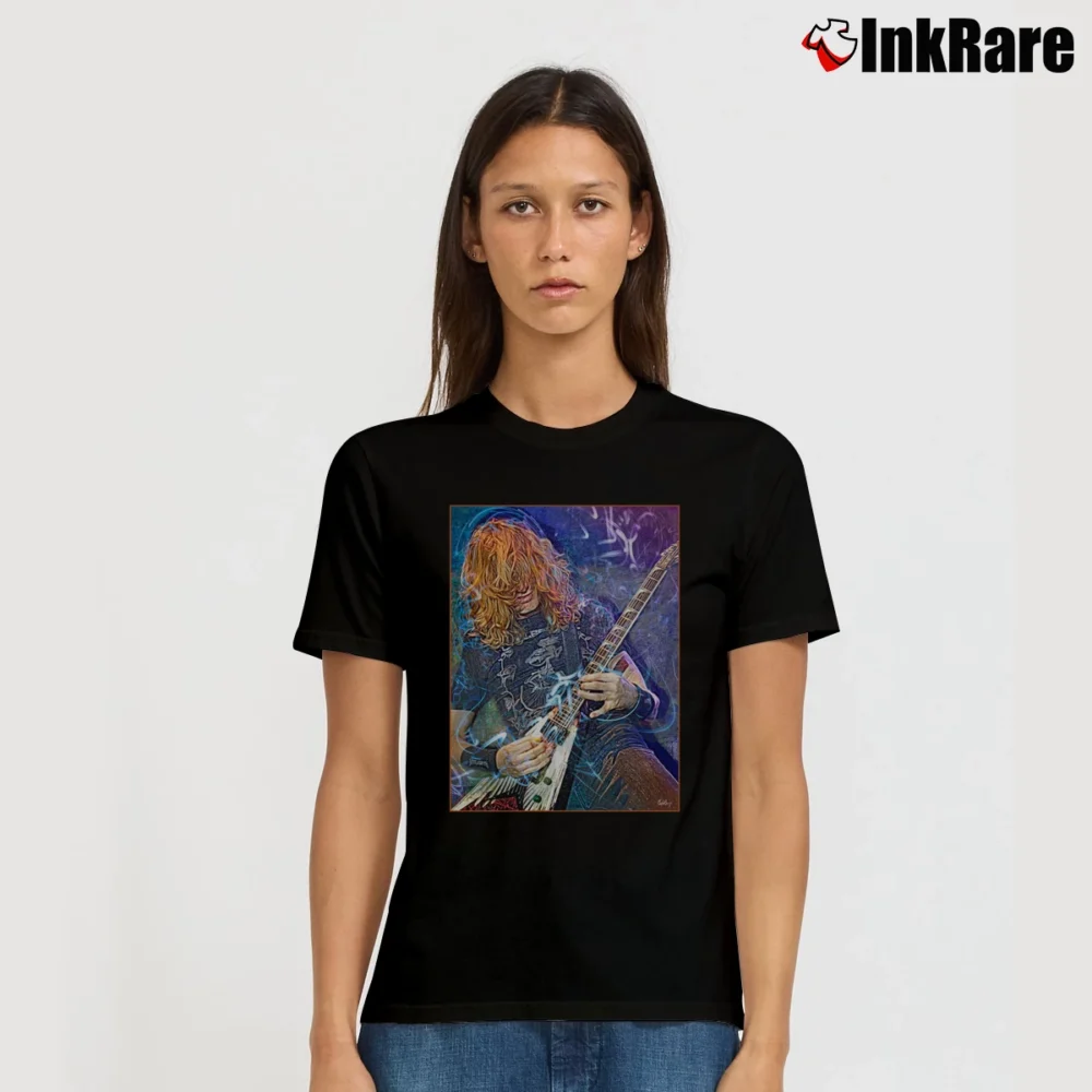 Women’s Megadeth Dave Mustaine Signature T-Shirt in black | Soft, Flattering Fit