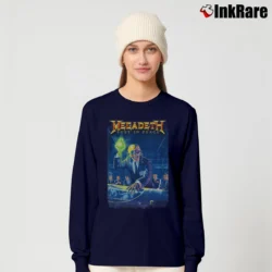 Women’s Megadeth Rust In Peace Long-Sleeve Top in navy | Sleek, Versatile, All-Season