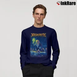 Men’s Megadeth Rust In Peace Long-Sleeve Shirt in navy | Sleek, Lightweight, Year-Round Wear