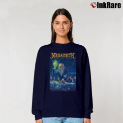 Women’s Megadeth Rust In Peace Relaxed Sweatshirt in navy | Soft, Laid-Back Vibe