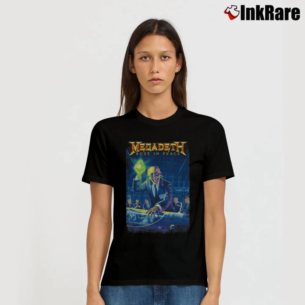 Women’s Megadeth Rust In Peace Signature T-Shirt in black | Soft, Flattering Fit