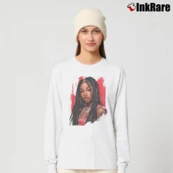 Women’s megan thee stalion rap music hip hop fashion Long-Sleeve Top in white | Sleek, Versatile, All-Season