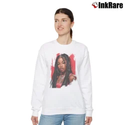 Women’s megan thee stalion rap music hip hop fashion Relaxed Sweatshirt in white | Soft, Laid-Back Vibe