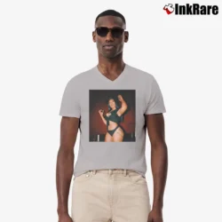 Men’s Megan Thee Stallion Graphic V-Neck Tee in sport grey | Sharp, Breathable, Everyday Staple