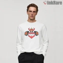 Megazord Minimal Robot Crest Shirt on white long sleeve shirt for men graphic tee